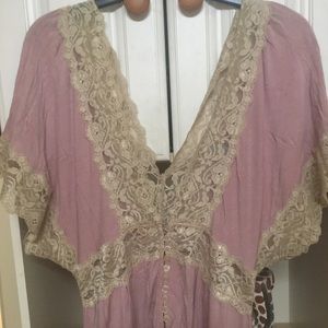 Peasant top with lace. Charlotte Russe
